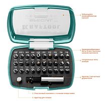 Набор бит Kraftool SPECIAL-32, 32 предмета, Cr-Mo, 2610-H32  картинка